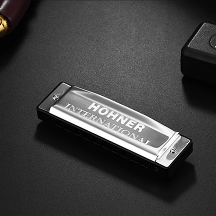 Гармошка Bluetooth серебряная с 10 отверстиями ключ Брюсом рот музыкальный инструмент