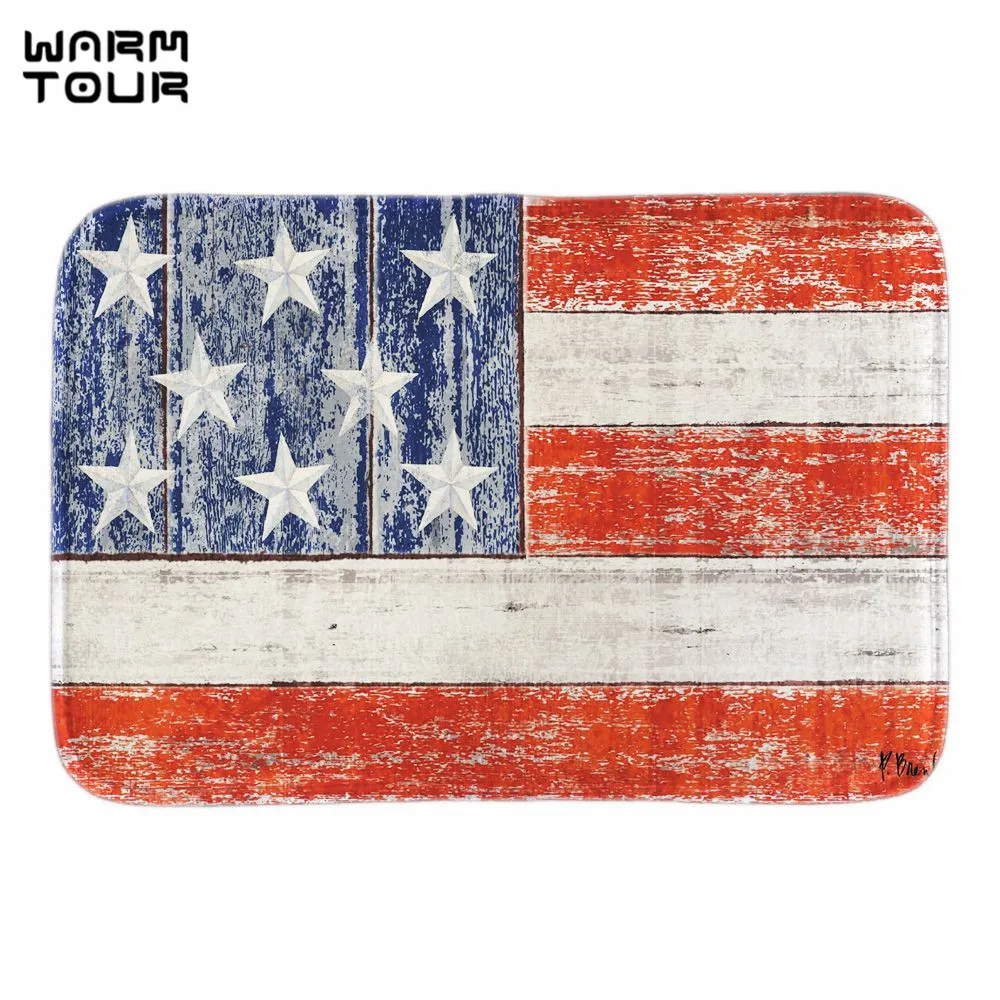 WARM TOUR Memorial Day Doormats Patriotic & Military American Flag