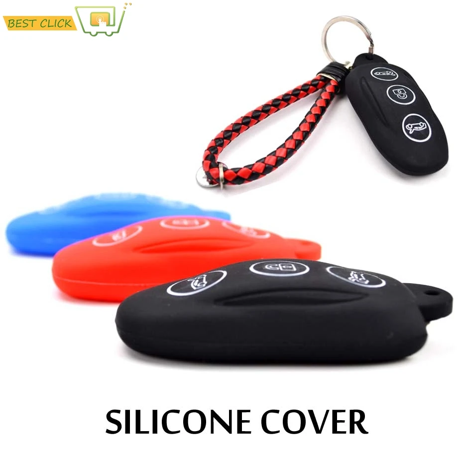 

Exclusive Car Silicone Cover For Tesla Model S X Key Fob FobPocket Remote Protection Case Holder Key Chain Ring