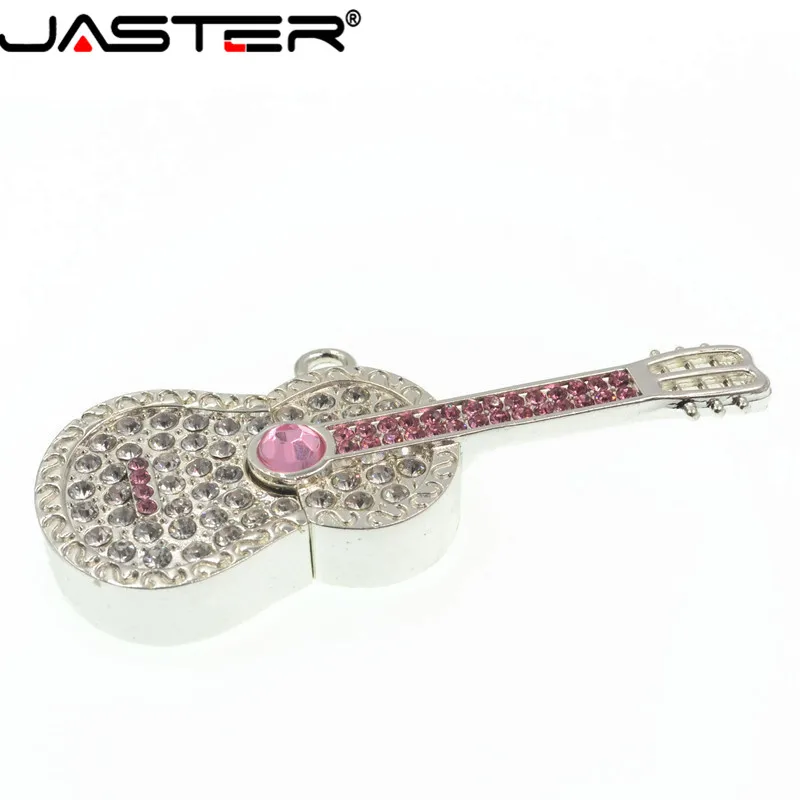 JASTER Гитарный USB флэш-накопитель Алмазный/Ювелирная скрипка ручка-накопитель 8 ГБ 16 ГБ 32 ГБ U диск с брелком флешка