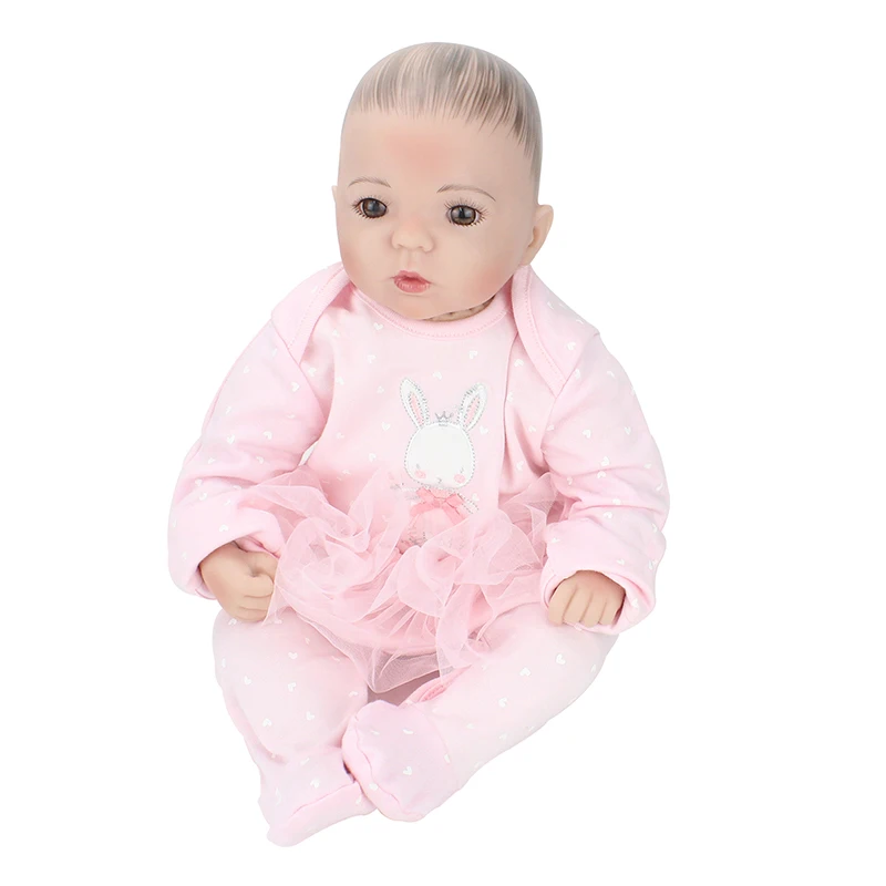 

50cm Silicone Reborn Baby Dolls Handmade Soft Fashion Doll Toys For Girls Play House Toy Lifelike Newborn Baby