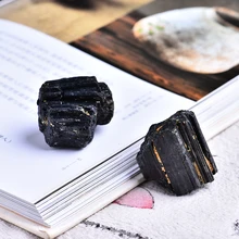 2 pc preto natural turmalina turmalina minério de reparo pode ser usado para a decoração home DIY presente cokkection frete grátis