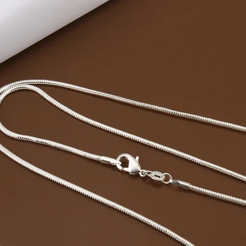 

2017 silver 925 Necklace wholesale width 2mm Snake Chain length 16,18,20,22,24 inches sexy jewellry 10pcs/lot