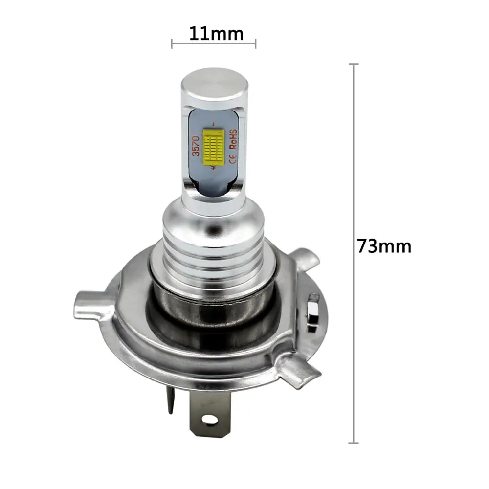 Vehemo H7/H4/H1/H8/H9/H11 Светодиодный фонарь для передних фар автомобиля лампочки