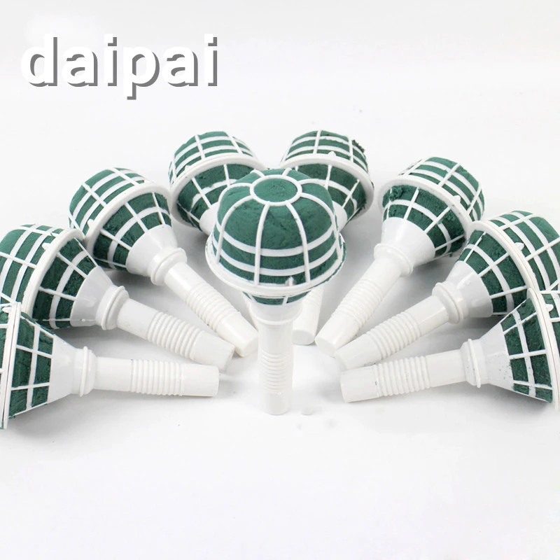 100pcs/lot DIY Foam bride Bouquet Holder Accessory Tower Vase Handle Bridal Floral Wedding