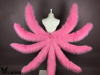 

2017 Hot Game LOL Femeal Hero Ahri Nine Tailed Upgraded Transform-model Tail Cosplay Accessories Halloween Cosplay Free Shipping