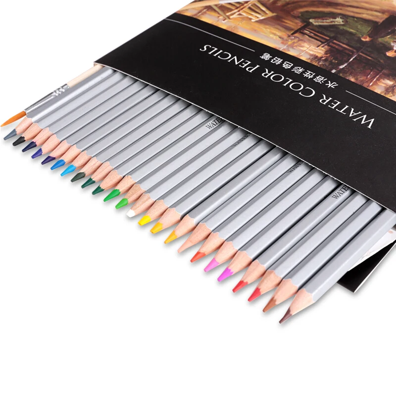 Water Soluble Colored Pencils Assorted Colors For Sketch Coloring Pages Vibrant Colors For Drawing Books Set Of 24