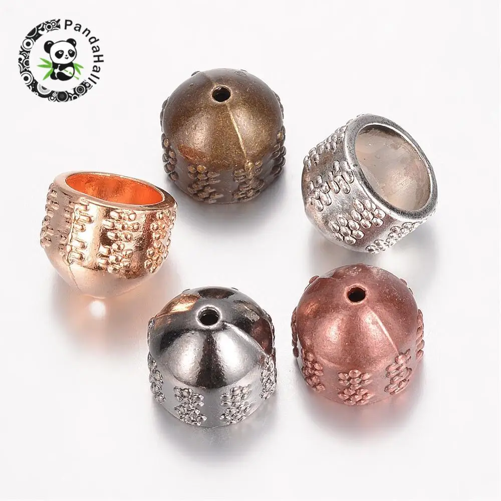 

100pcs Mixed Color, Alloy Bead Caps,12x10mm, Hole: 1mm