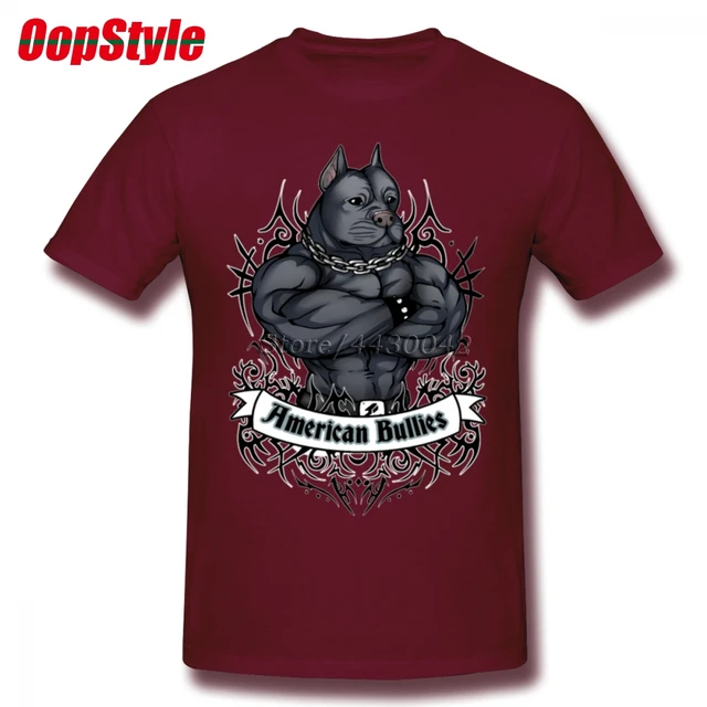 American Bullies Bully Dog T shirt For Men Plus Size Cotton Team Tee