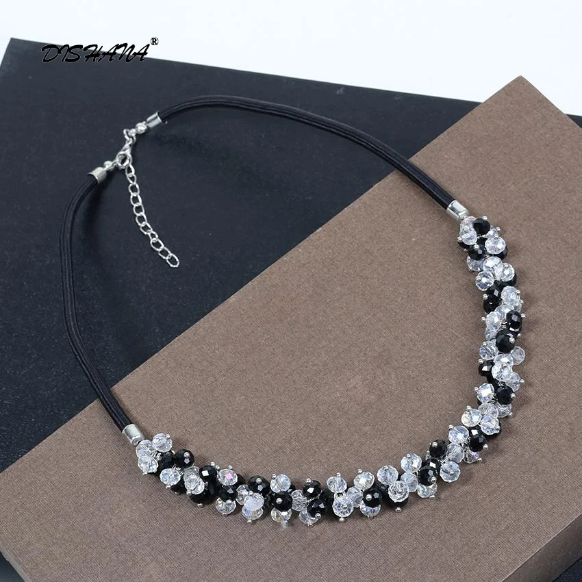 

New fashion Bohemia Mix color pendant necklace Bead chain necklace women choker necklace jewelry wholesale x0230