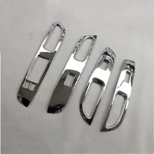 Внутренняя дверная ручка Подлокотник Накладка для Nissan Versa Almera ABS хромированные наклейки для стайлинга автомобилей Автомобильные аксессуары 4 шт