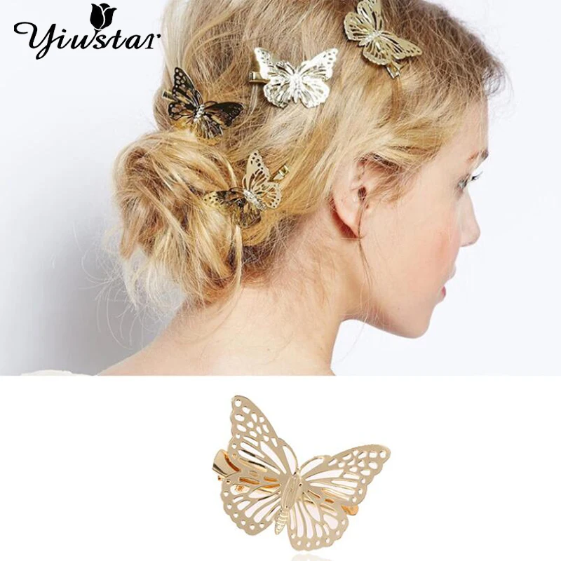 

Yiustar New Arrival Special Design Wild Origami Butterfly Hair Clip Women Girls Fashion Animal Beautiful Hair Pins Korean Design