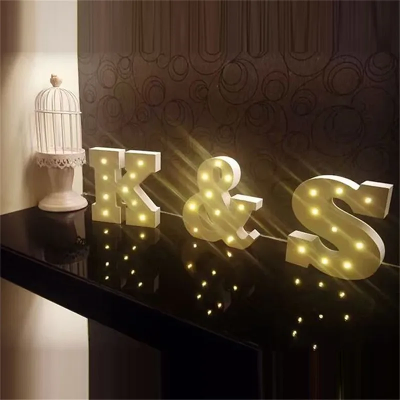 Деревянный светодиодный светильник в виде букв алфавита 26 дюймов|decoration for