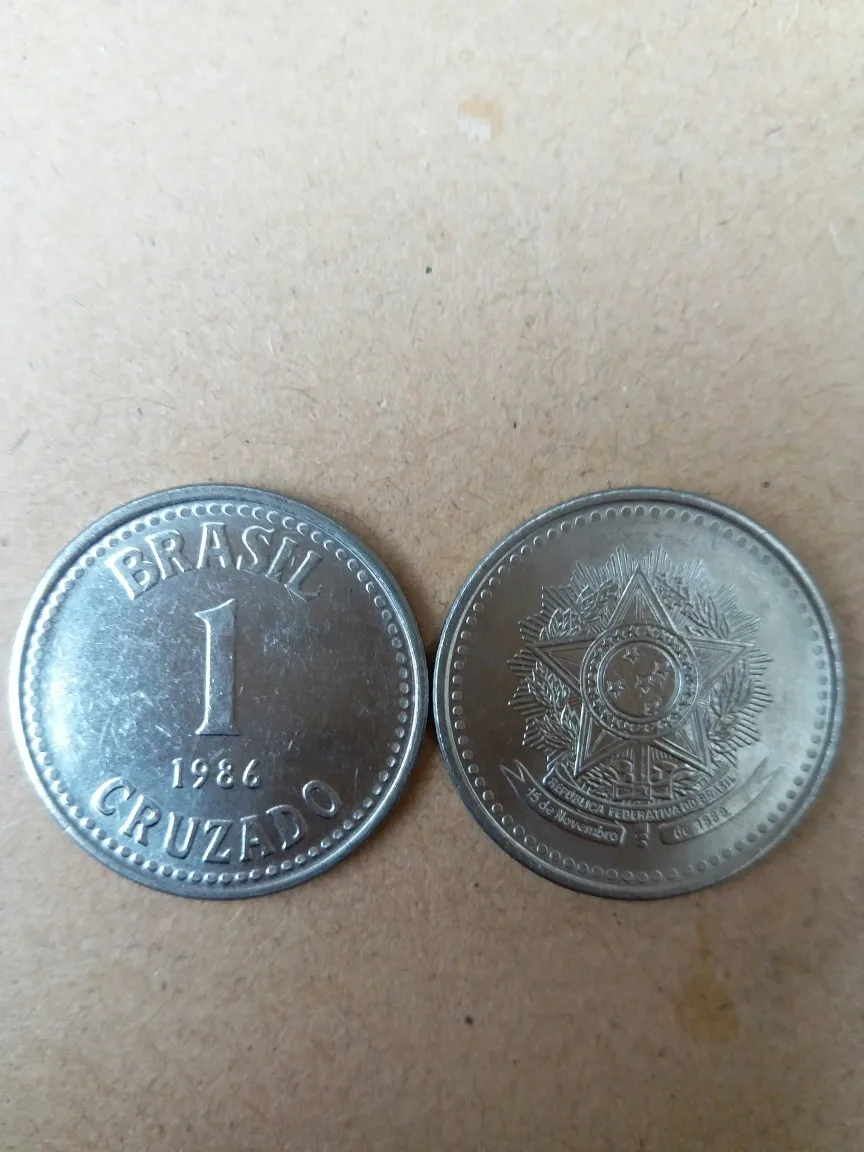 

Brazil 1 Cruzado Coin,America Coins 100% Real and Original Coins for Personal Collection Old Coin Random Year