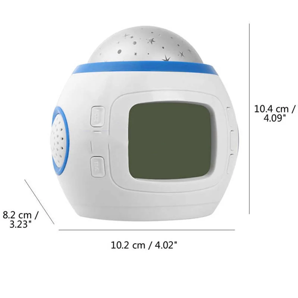  Creative Projection Alarm Clock MultiFunction Music Star Clock Natural Sound Sleep Electronic Alarm Clock For Gift wiht Starry (11)