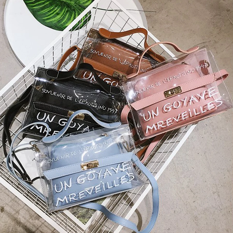 

Women's Fashion Transparent Jelly Shoulder Messenger Bag Fashion Designer Handbag Cute Child Bag