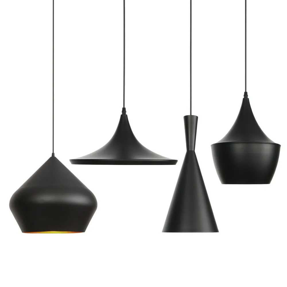 

American Rural Creative Retro Black Single-head Vintage Pendent Lighting Lampes Suspendues Loft Light Rustic Fixture Lampshade