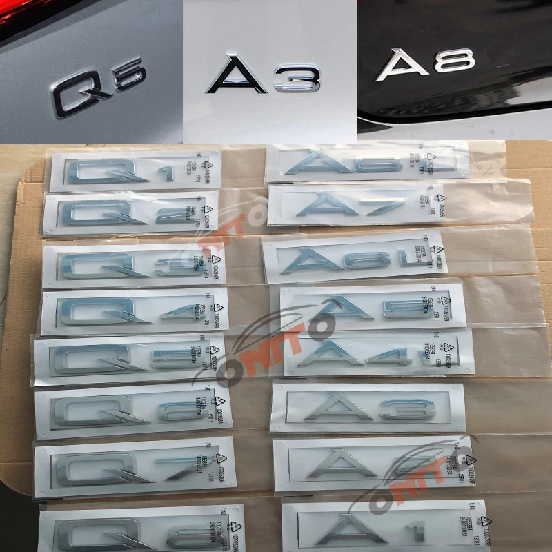 1 шт. автостайлинг новый автомобильный значок эмблема для Audi Q2 Q4 Q6 Q8 A1 A2 A3 A4 A5 A6 A7 A8