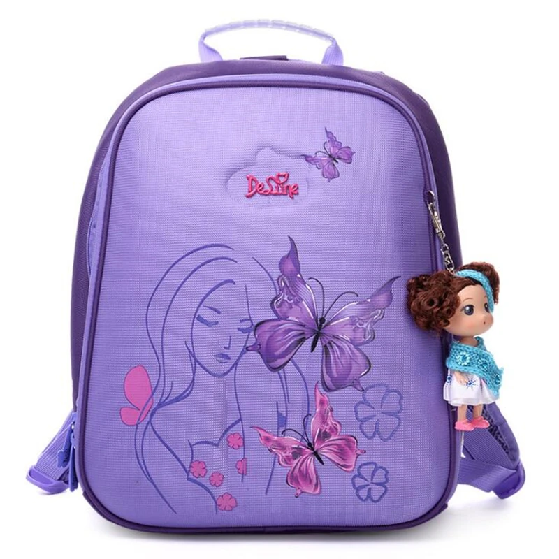 

2019 Delune Brand Safe 3D Orthopedic Children School Backpack Girls School Bags for 1-3 Grade 5-8 Years Boys Cartoon School bags
