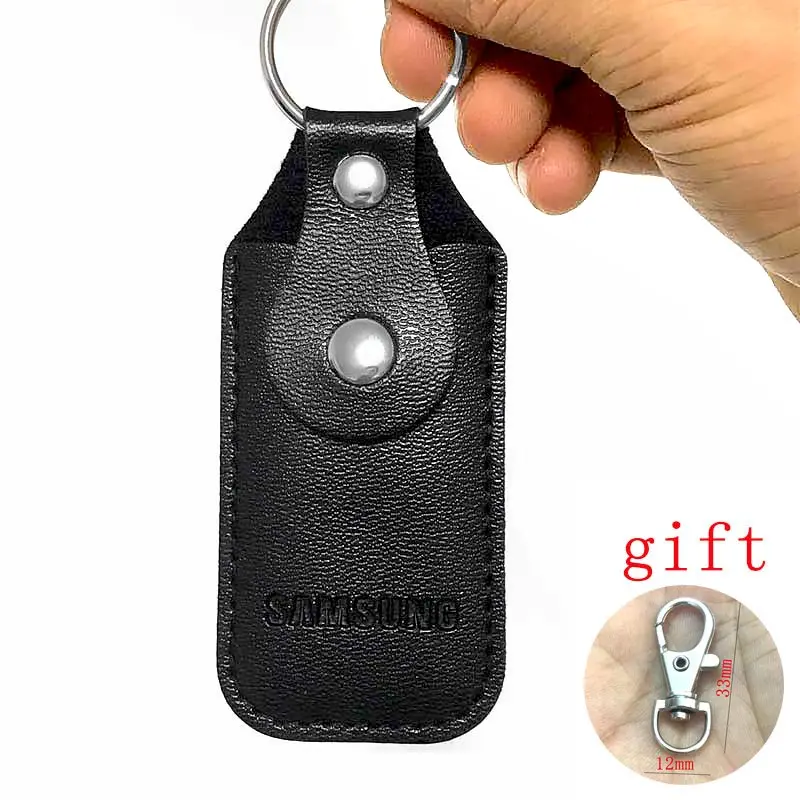 

Original Samsung Universal USB Flash Leather Storage Protecter Black Portable Protective Cover With Key Ring For Cle Pendrive