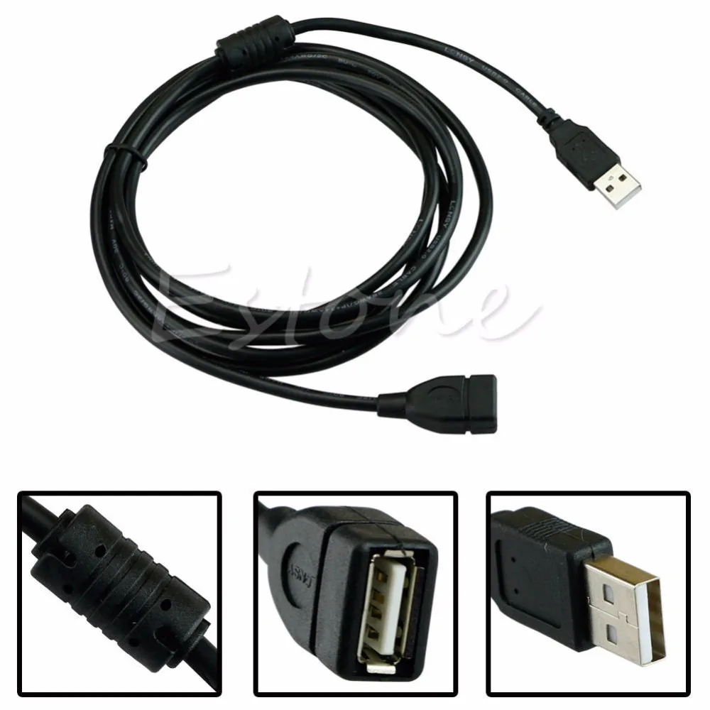 3M 10FT USB 2 0 A штекер к женскому удлинительному кабелю провод свинца для ПК