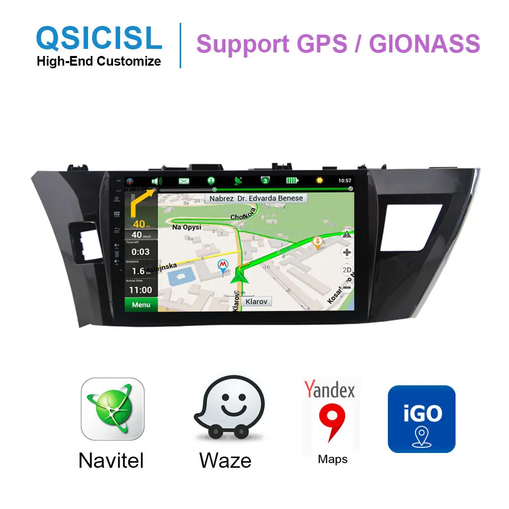 Top Android 9.0 car radio multimedia player for Toyota  Corolla E180 2013-2016 IPS 10.1" 1 din  quad core dvd gps navigation stereo 3