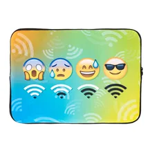 Emoji wifi farbe 3d drucken laptoptasche who cares 2017 mode neue notebook-tasche 13 laptop tasche