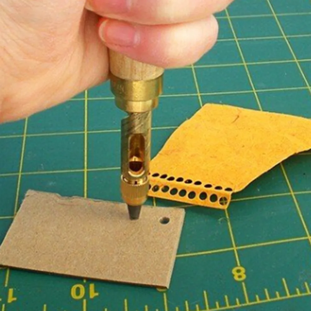 Leather Belt Hole Punch Tool Set 6 in 1 with Tip Sizes 1.5/ 2.0 /2.5