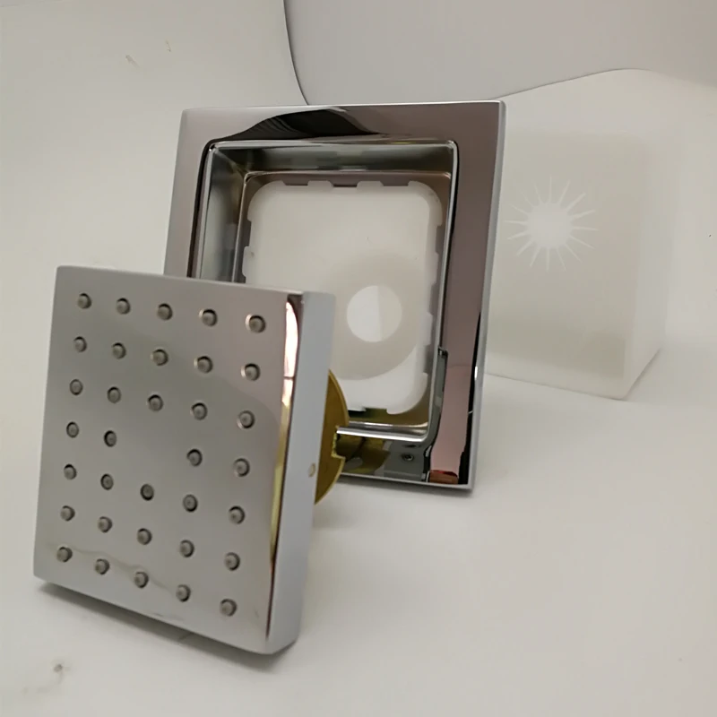 JMKWS 4 Inch Shower Body Jets 46PCS Bathroom Rain Massage Square Shower Faucets Brass Water Body Jet Accessories Wall Mounted 4