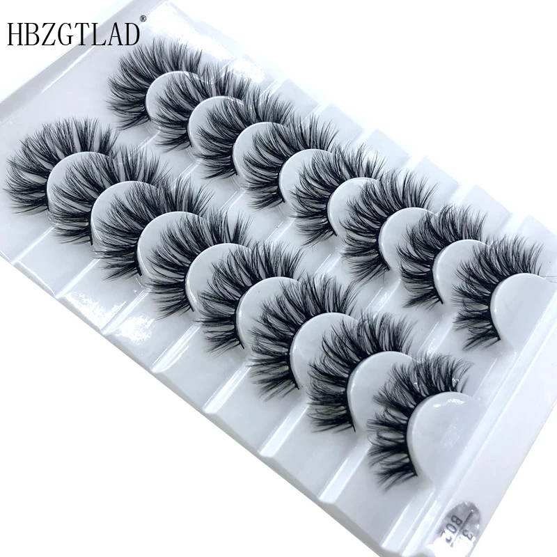 HBZGTLAD 2/8/20 пар 3D норковые волосы Накладные ресницы натуральные/толстые длинные для