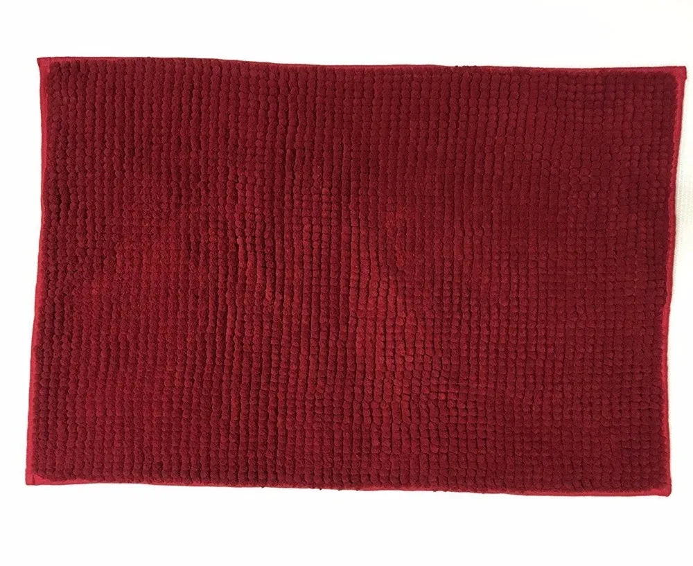 Мягкий Лохматый нескользящий микроволоконный коврик для ванной комнаты красные коврики ковры для TubTextured Ванна поверхность пола душевая кабина