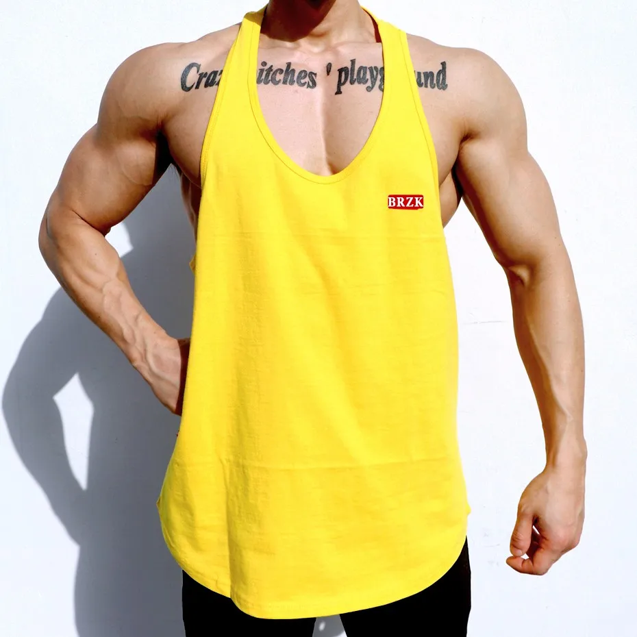 

New Bodybuilding Stringer Tank Top Men Fitness Clothing Gyms Shirt Brand Muscle vest Workout Cotton Regatas Masculino