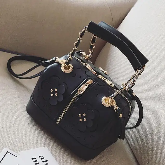 Hollowed flowers Rivet High Quality Designer Women Boston Bag Leather Bag Women Crossbody Bag Ladies Tote 3 colors Hollowed flowers Rivet High Quality Designer Women Boston Bag Leather Bag Women Crossbody Bag Ladies Tote 3 colors