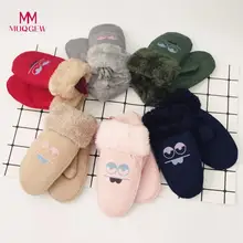 Лидер продаж MUQGEW детские варежки Зимние хлопковые детские пижамы для мальчиков и девочек с рисунком глаз Полный Finger наручные теплые варежки перчатки зимние