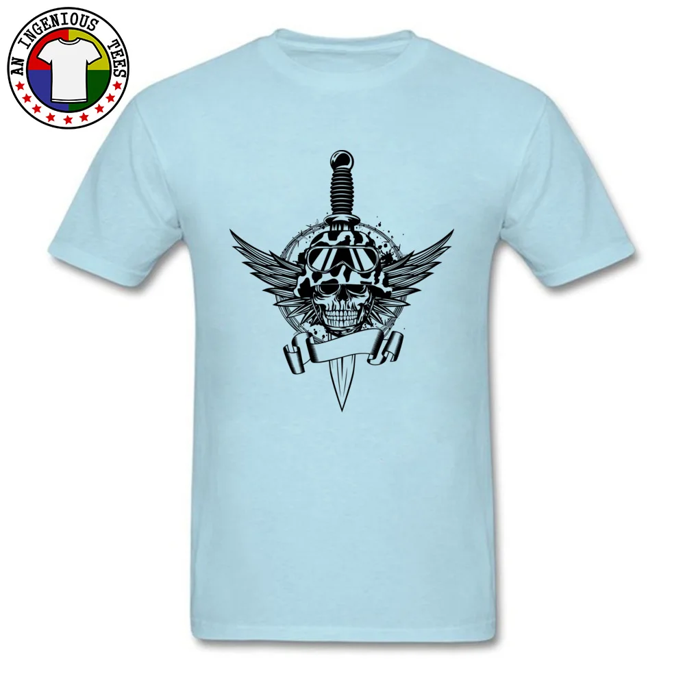 Skul Pure Cotton Mens Short Sleeve Tops T Shirt Street Mother Day T-Shirt Crazy Clothing Shirt Brand New O-Neck Skul light
