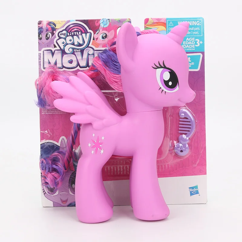 Игрушки My Little Pony 8 дюймов Friends Princess Rainbow Dash Twilight Sparkle Cadance Celestia фигурка Коллекция Модель Куклы - Цвет: new box purple