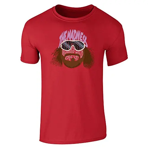 Мужская футболка Pop Threads Macho Madness Is Runninger Wild Oooh Yeah Wrestling T Shirt|Футболки| |