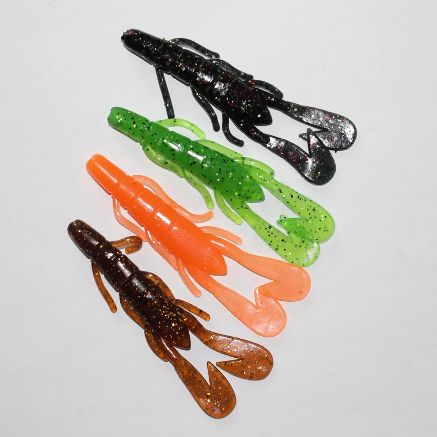 

hot selling 9cm 7g 12pcs/lot shrimp soft lure sinking plastic fishing lure jig head hook lure fishing worm wobbler bait