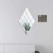 Ванная комната Домашний квадратный PS виниловая художественная Настенная Роспись «сделай сам» декор комнаты самоклеющаяся Высококачественная мебельная пленка акриловая зеркальная Фольга Наклейка