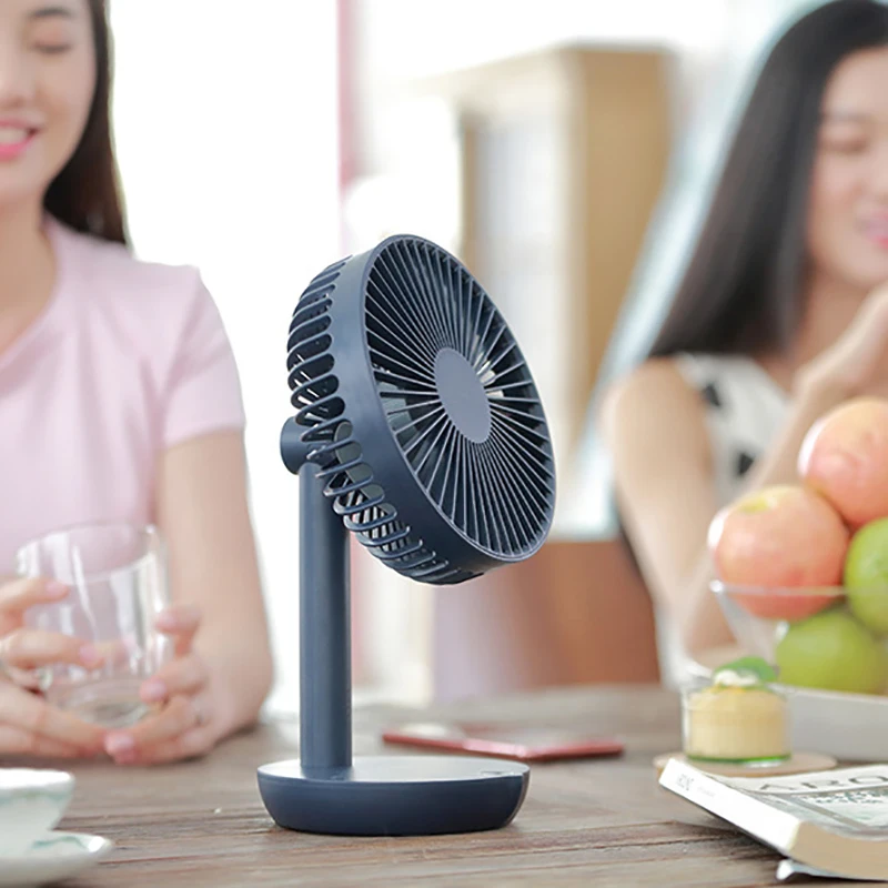 Mini Usb Table Desk Personal Fan, Portable Small Desk Adjustable Head Fan 5 Speeds, Noiseless Fan, For Office Dorm