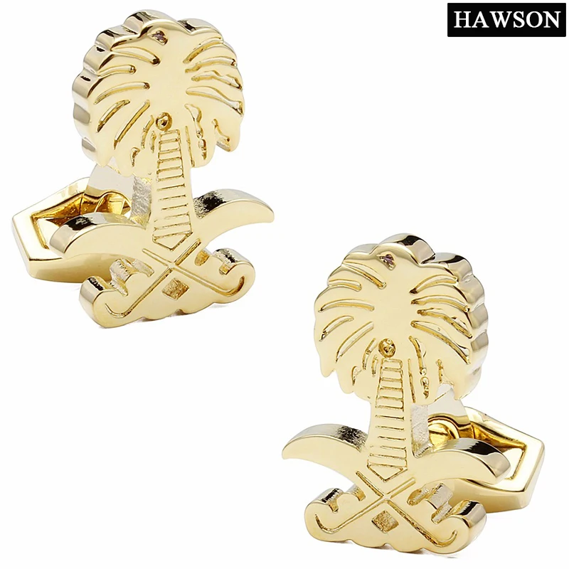 Hawson Arabo Gemelli Di Stile Albero Di Palma Con Incrociate Tulwars/Machete Disegno Speciale Per Musulmano Persone Di Medio Oriente Arabo Robe