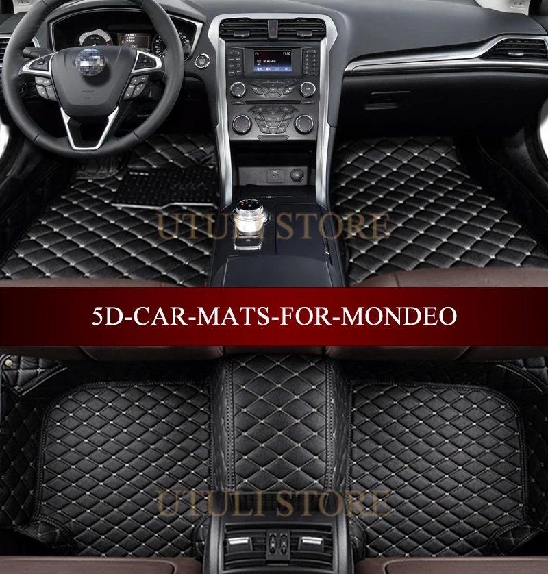 Tapetes de couro do assoalho do carro para ford mondeo 4 portas/5