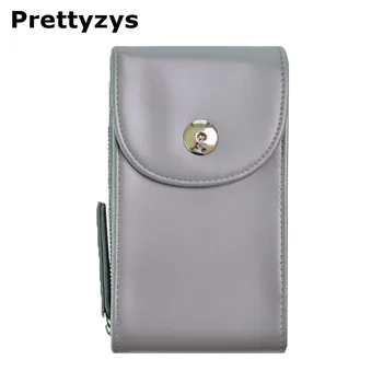 

Prettyzys 2018 New Women Wallets bag mini-shoulder Cellphone bag Purse Small Cute Cluth with Zipper Korean Leather Cellphone bag