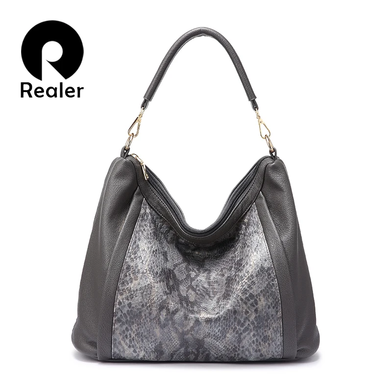 

Designer handbags high quality shoulder bags women soft artificial leather large tote bags ladies hobo Serpentine print