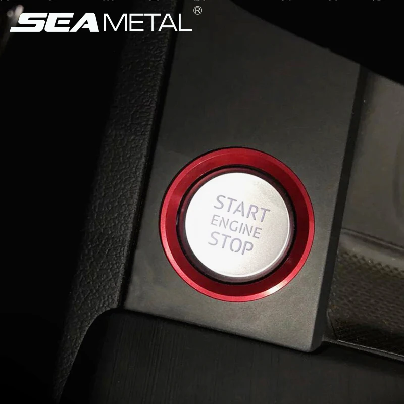 For Audi A4 B8/A5 8T/A6 C7/A7 4G8/Q5 8R Car Start Engine Button Cover Stop Key Decoration Ring