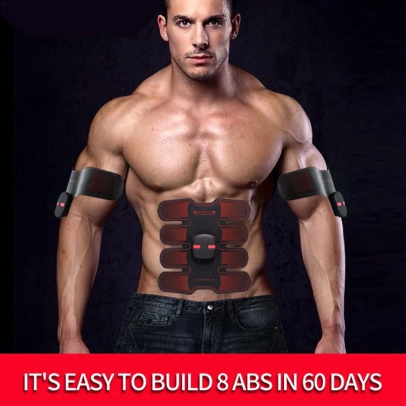 Smart EMS Stimulator Training Fitness Gear Muscle Abdominal Exerciser Toning Belt Battery Abs Fit Muscles Intensive Training-4