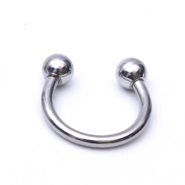 316L Stainless Steel Circular Barbells Horseshoe Nose Ring Lip BCR Body