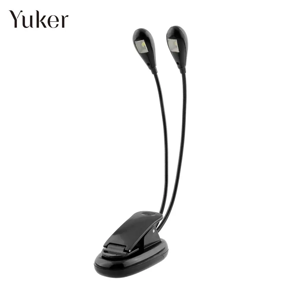 Yuker Dual Arm 2 светодиодный гибкий Стенд книги ноутбук свет лампы для пианино Оркестровая яма школ