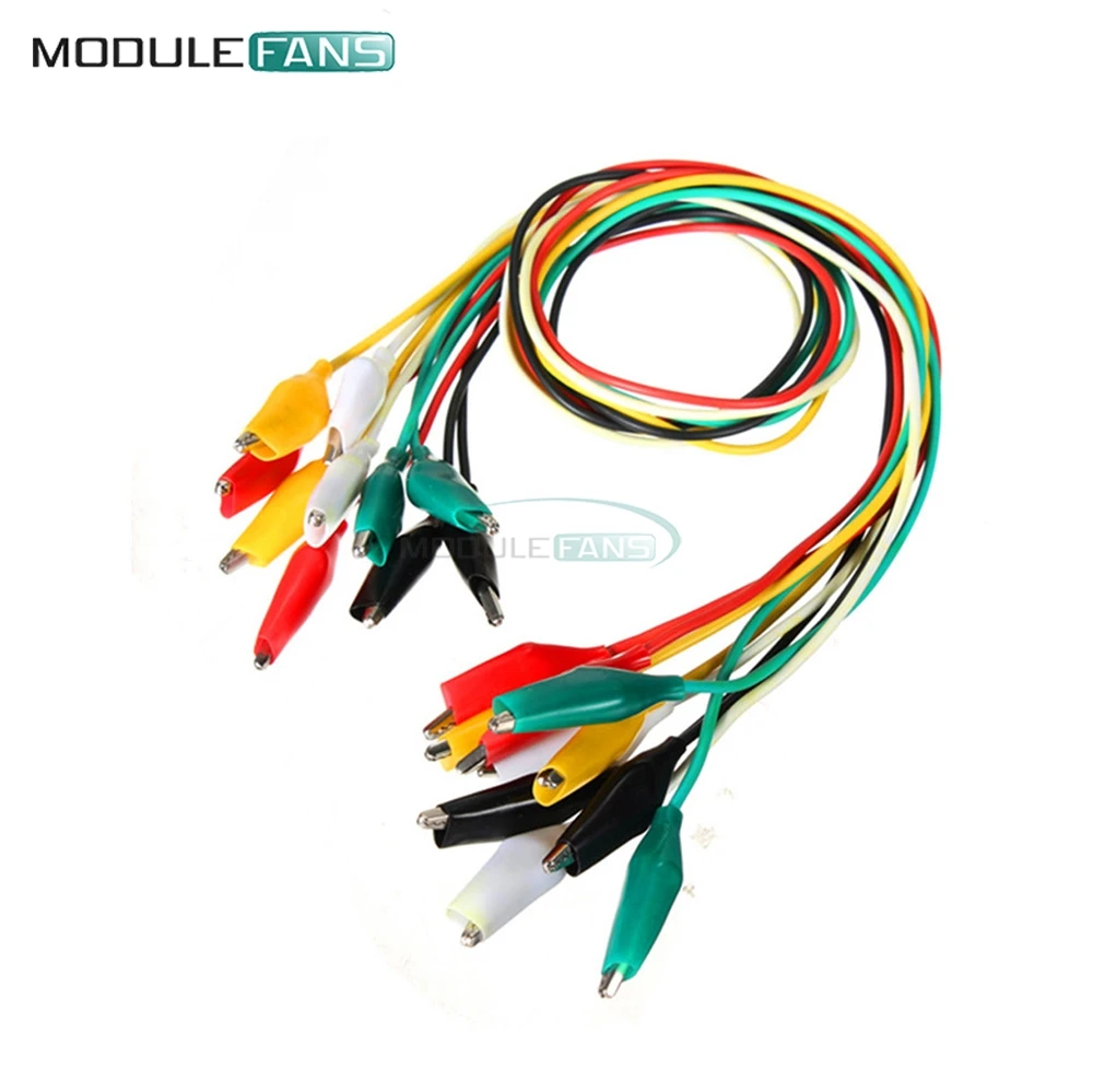 

10pcs 50cm Double-ended Alligator Clips Test Line Crocodile Clips Cable Test Clamp Connector Wire Testing Wire