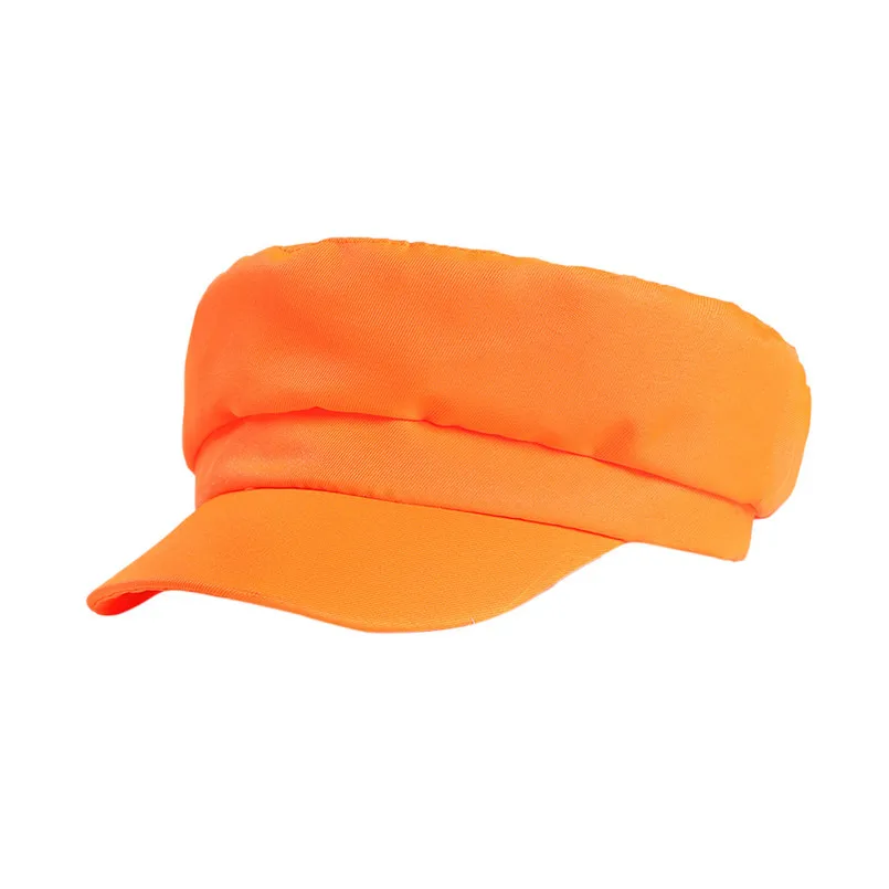 European and American Trend Pure Color Fluorescent Military Hats Men And Women Simple Fashion Hats For Women 30AP29 (18)